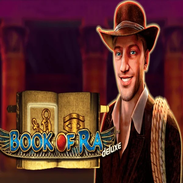 Book of Ra Deluxe game by Novomatic – logo hosted on Regal Rush Casino